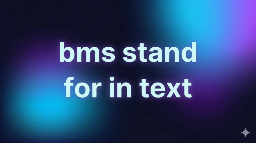 BMS Stand for in Text: Meaning, Usage, and Real-Life Chat Examples Explained